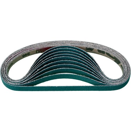 PFERD Coated Belt, Zirc, 1/2"x18", 80 Grit, Coated, 1/2" W, 18" L, 80 Grit, Zirconia Alumina 49730